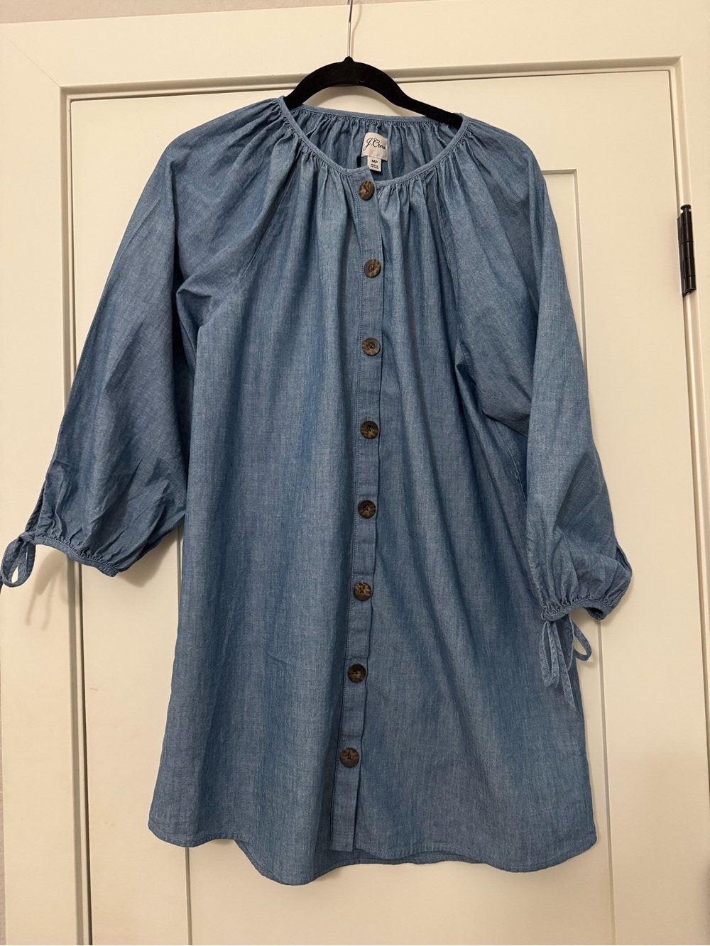 J. Crew Light Blue Chambray Button-Front Top